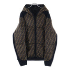 Fendi Zucca Down Jacket Brown Black 48