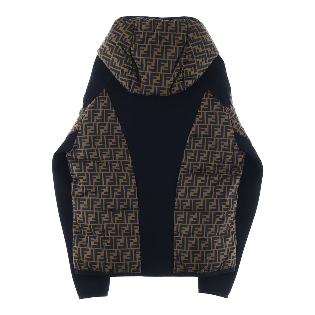 Fendi Zucca Down Jacket Brown Black 48 — view 2