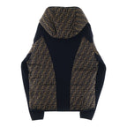 Fendi Zucca Down Jacket Brown Black 48 — view 2