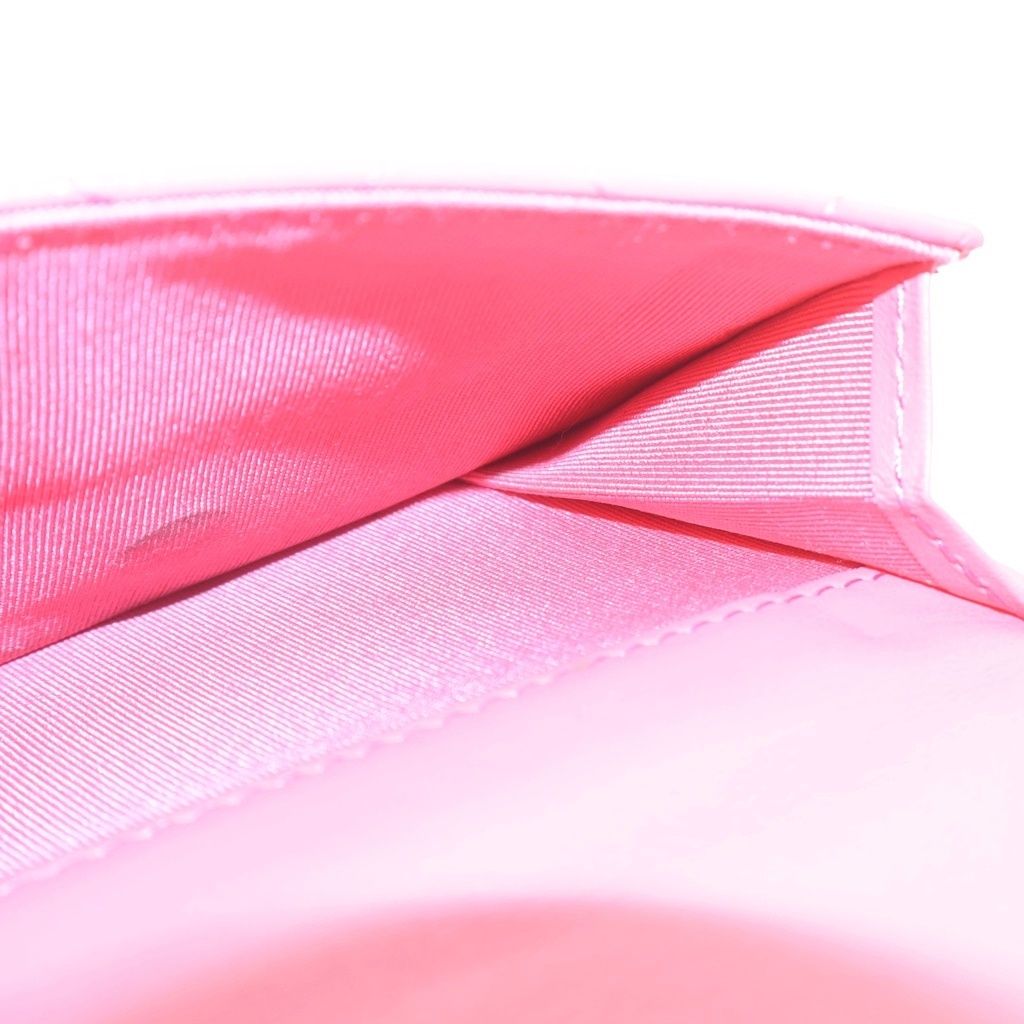 Chanel Quilted 2.55 Small Lambskin Flap Wallet Compact Trifold Pink — view 6