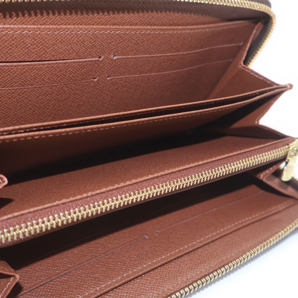 Louis Vuitton Monogram Zippy Wallet Leather Brown — view 4
