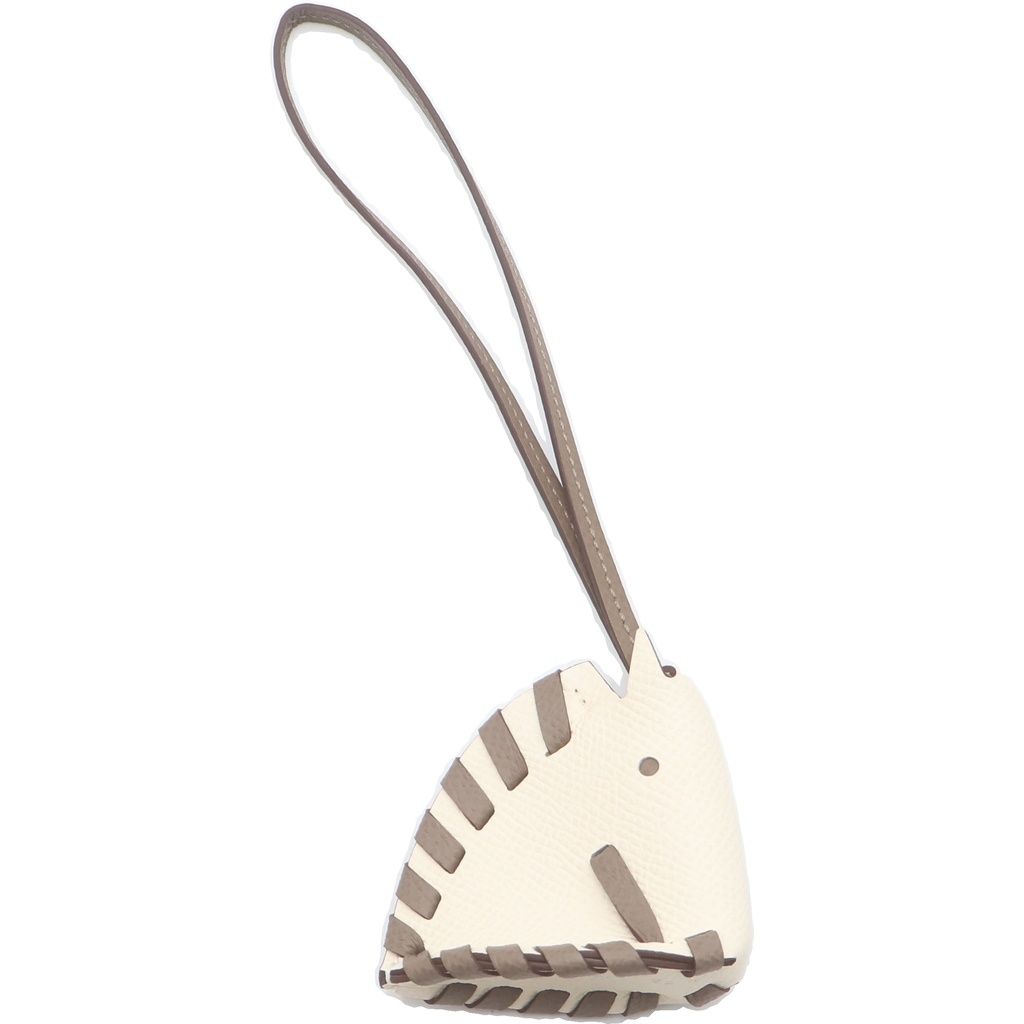 Hermes Cheval Tresse Bag Charm Nata Etoupe Ivory — view 2
