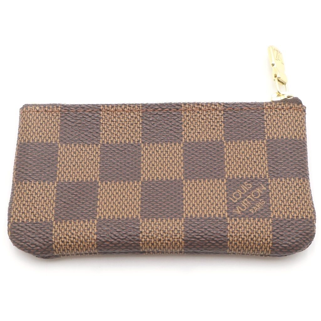 Louis Vuitton Damier Pochette Cles Card Coin Key Case Brown Key Holder