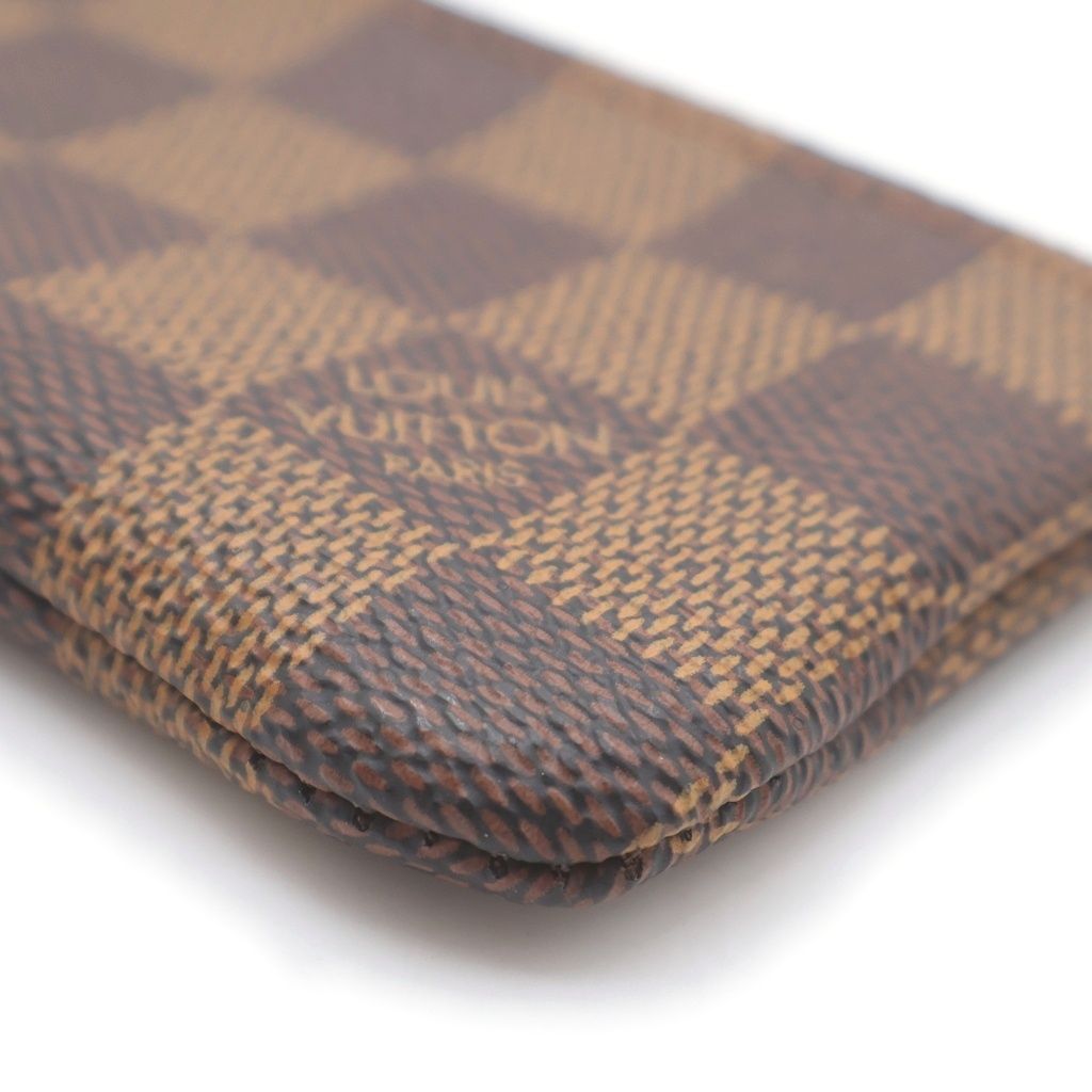 Louis Vuitton Damier Pochette Cles Card Coin Key Case Brown Key Holder — view 5