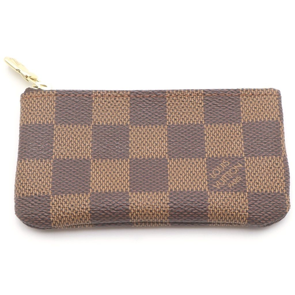 Louis Vuitton Damier Pochette Cles Card Coin Key Case Brown Key Holder — view 2