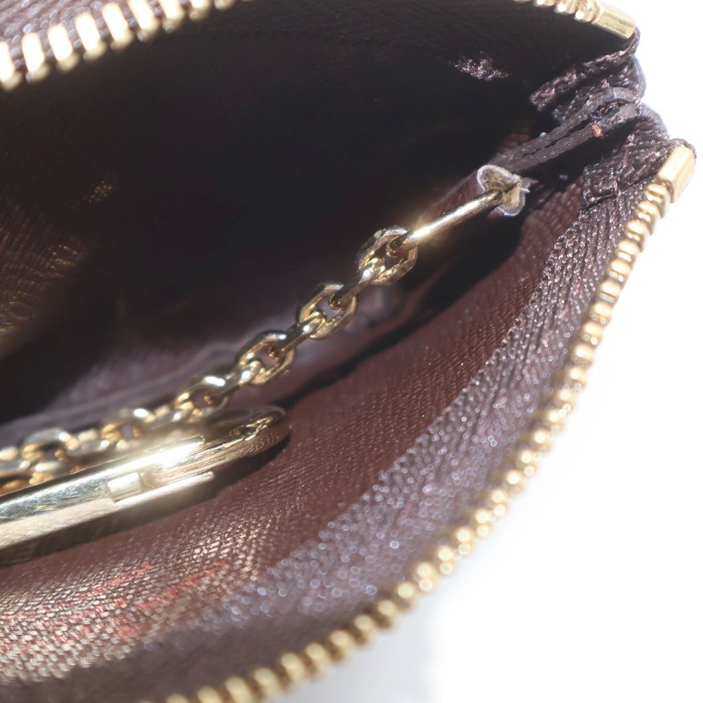 Louis Vuitton Damier Pochette Cles Card Coin Key Case Brown Key Holder — view 4
