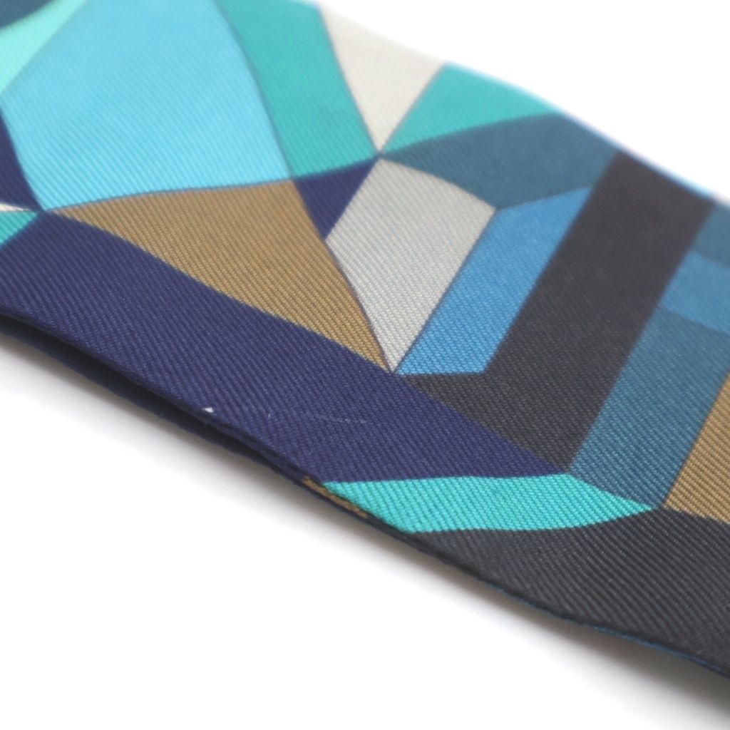 Hermes Silk Twill Scarf Blue — view 4