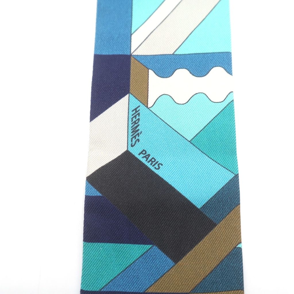 Hermes Silk Twill Scarf Blue — view 3