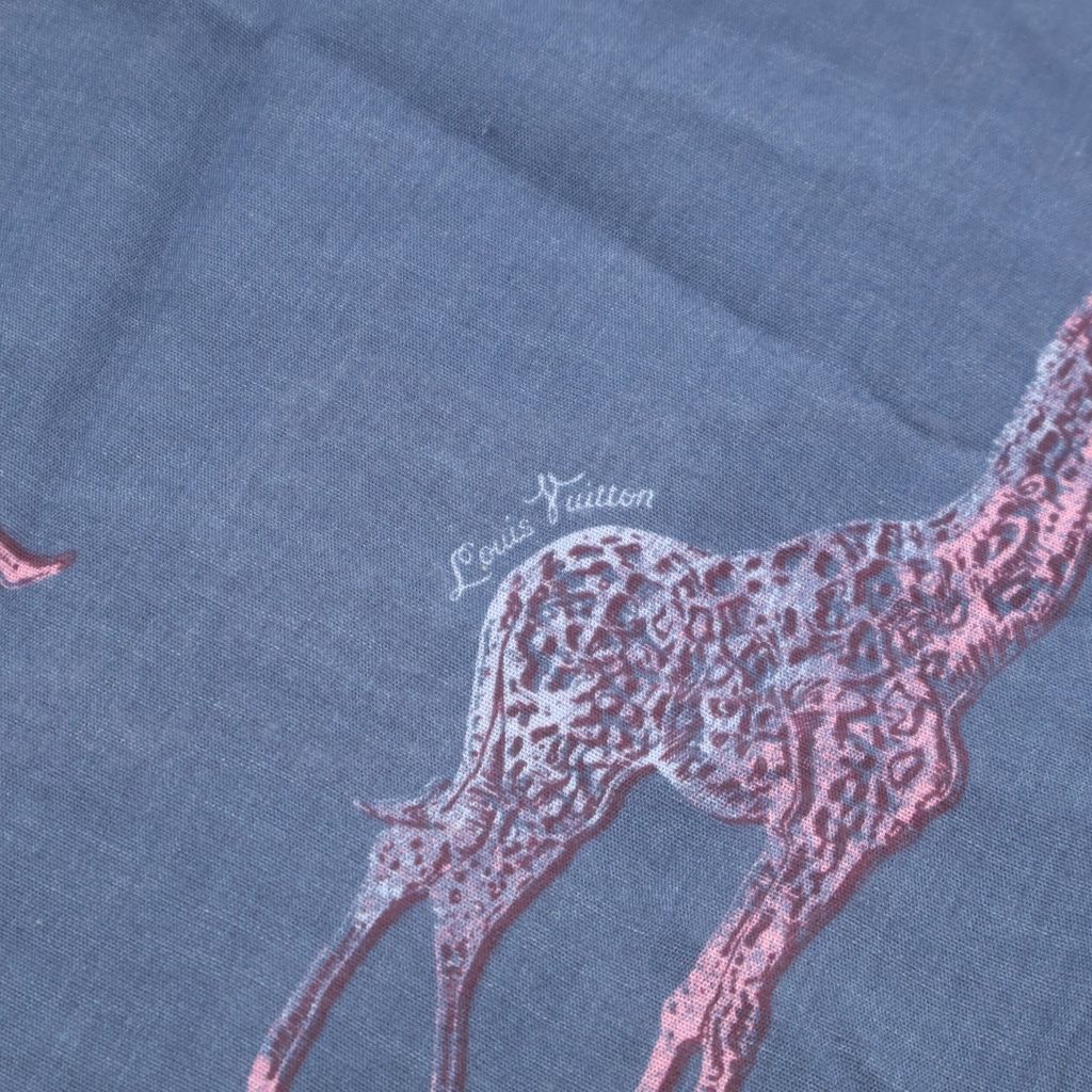 Louis Vuitton Chapman Brazza Zukirin Total Pattern Silk Mixed Scarf Blue — view 2