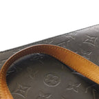 Louis Vuitton Monogram Matte Shelton Handbag Metallic Gray Leather Silver — view 7
