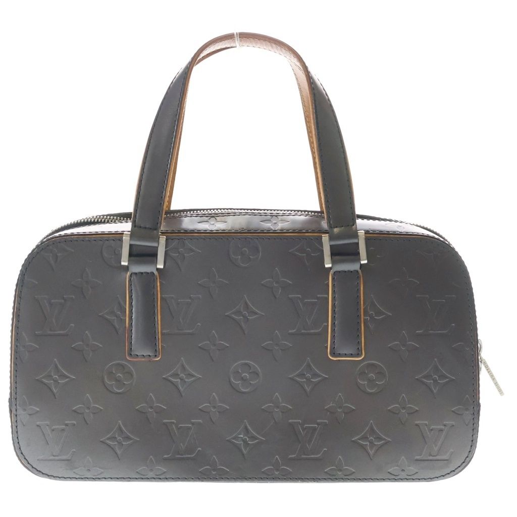 Louis Vuitton Monogram Matte Shelton Handbag Metallic Gray Leather Silver — view 2