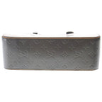 Louis Vuitton Monogram Matte Shelton Handbag Metallic Gray Leather Silver — view 4