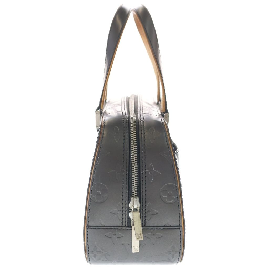 Louis Vuitton Monogram Matte Shelton Handbag Metallic Gray Leather Silver — view 3