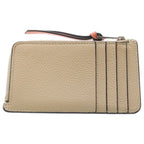 Loewe Anagram Leather Fragment Case Card Coin Bicolor Beige Brown — view 2