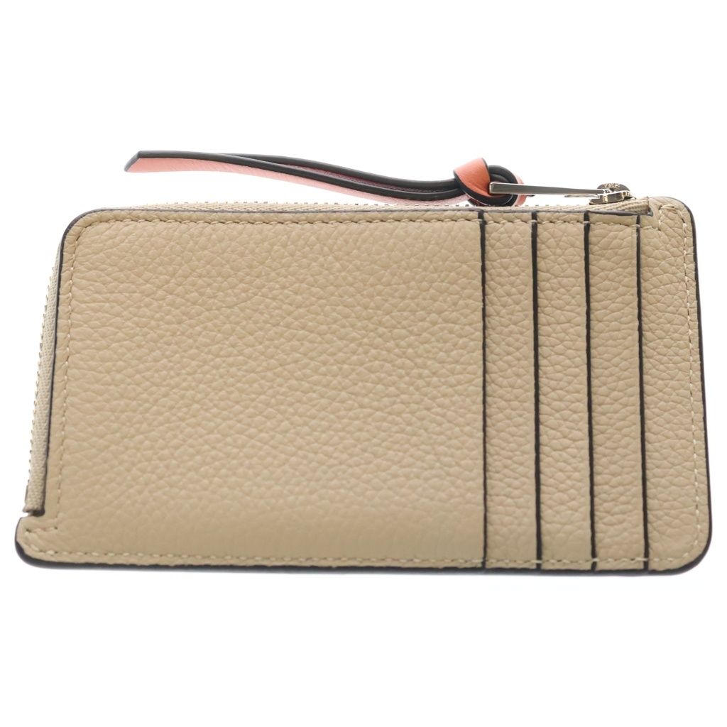 Loewe Anagram Leather Fragment Case Card Coin Bicolor Beige Brown — view 2