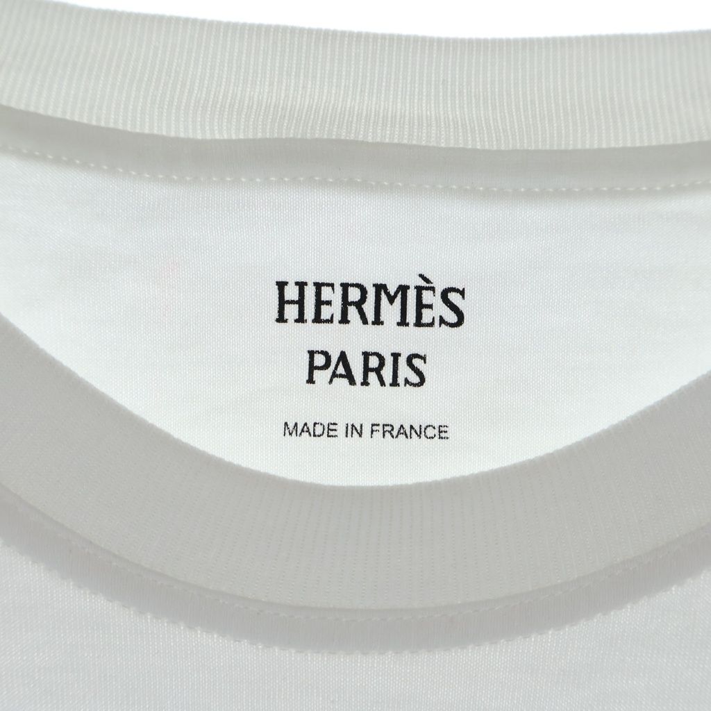 Hermes Cartouche Grand Manage Print Crew Neck Short Sleeve T-Shirt — view 6