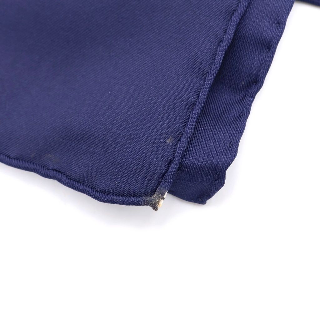 Hermes Carre 90 Cavaliers Peuls Horsemen of the Poule Tribe Silk Scarf Blue — view 2