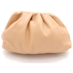 Bottega Veneta Ti-n Pouch Clutch Beige Leather