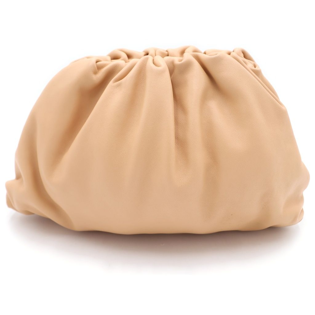 Bottega Veneta Ti-n Pouch Clutch Beige Leather — view 2