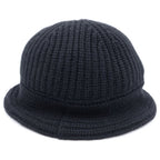 Celine Triomphe Cashmere Crochet Bucket Hat Black — view 2
