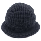 Celine Triomphe Cashmere Crochet Bucket Hat Black — view 3