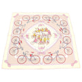 Hermes Petit Carre les Becanes Silk Scarf Ivory