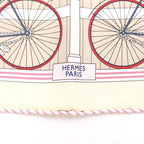 Hermes Petit Carre les Becanes Silk Scarf Ivory — view 2