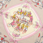 Hermes Petit Carre les Becanes Silk Scarf Ivory — view 3