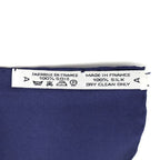 Hermes Carre 90 Eperon D'or Yellow Gold Spurs Silk Scarf Navy White — view 6
