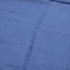 Gucci GG All Over Pattern Wool Silk Fringe Shawl Scarf Blue — view 3