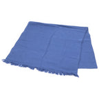 Gucci GG All Over Pattern Wool Silk Fringe Shawl Scarf Blue