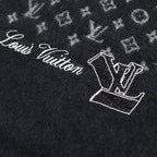 Louis Vuitton Monogram Logo Embroidery LV Bead Decoration Cashmere Fringe Shawl — view 3