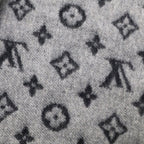 Louis Vuitton Monogram Logo Embroidery LV Bead Decoration Cashmere Fringe Shawl — view 5