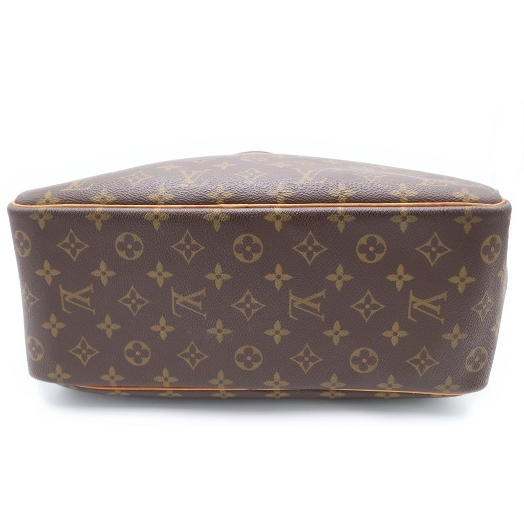 Louis Vuitton Monogram Deauville Leather Handbag Brown