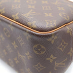 Louis Vuitton Monogram Deauville Leather Handbag Brown