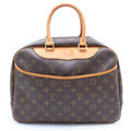 Louis Vuitton Monogram Deauville Leather Handbag Brown