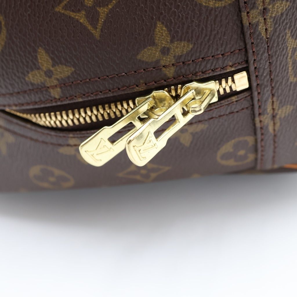 Louis Vuitton Monogram Deauville Leather Handbag Brown