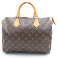 Louis Vuitton Monogram Speedy 30 Leather Handbag Brown