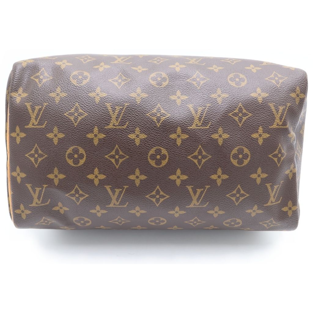 Louis Vuitton Monogram Speedy 30 Leather Handbag Brown — view 4