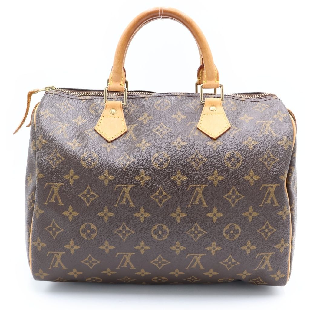 Louis Vuitton Monogram Speedy 30 Leather Handbag Brown — view 2