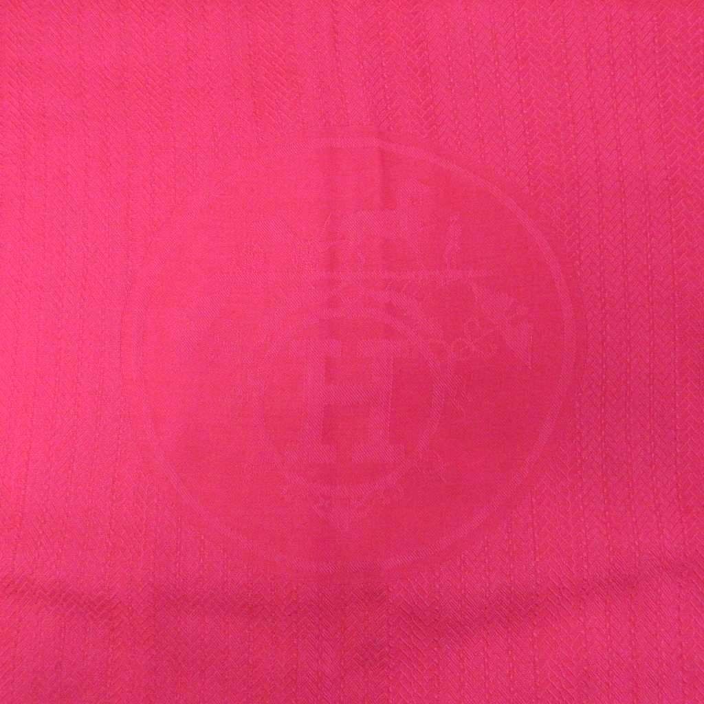 Hermes New Libris Large Shawl Scarf Fringe Logo Pink — view 4