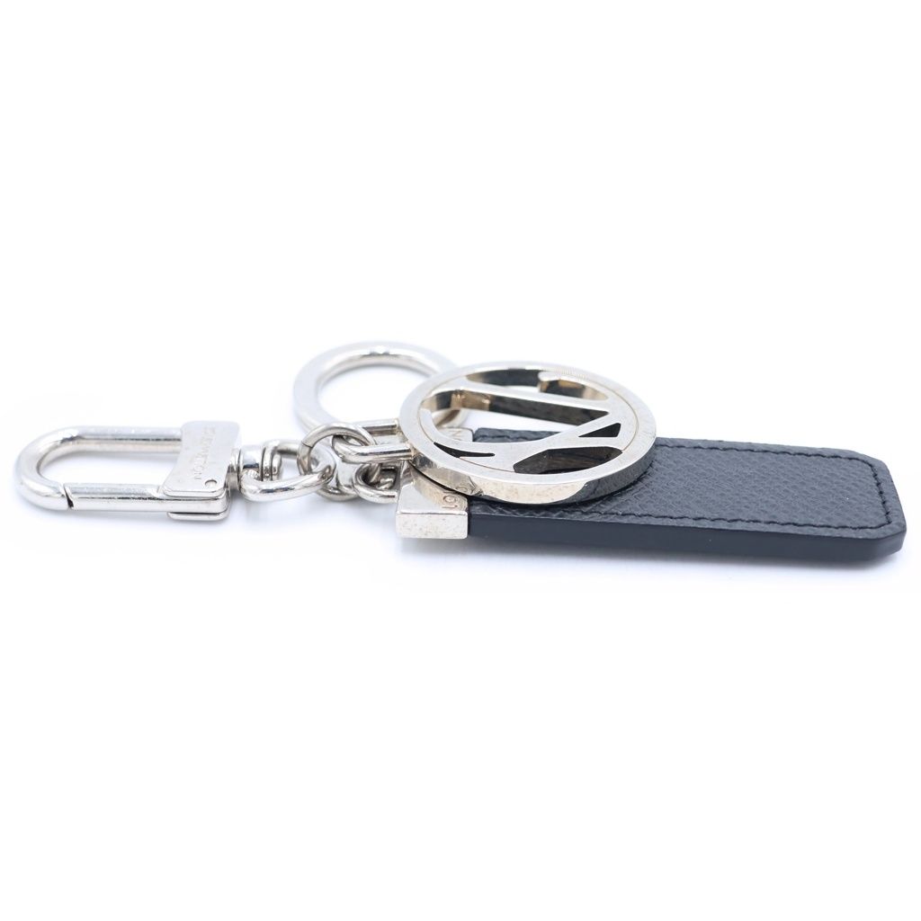 Louis Vuitton Taiga Porte Cles LV Club Key Ring Key Holder Bag Charm Black — view 4
