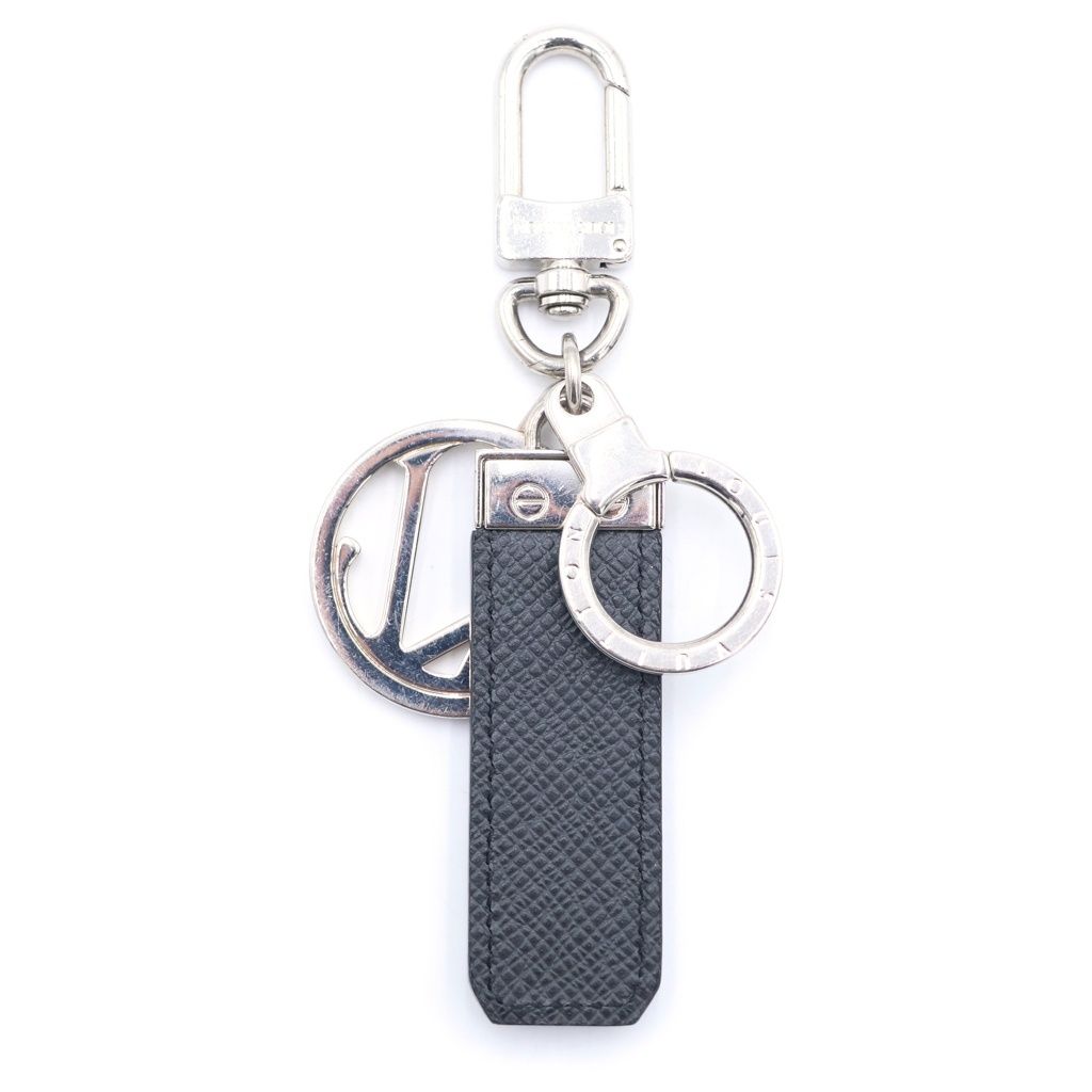 Louis Vuitton Taiga Porte Cles LV Club Key Ring Key Holder Bag Charm Black — view 2