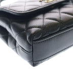 Chanel Coco Handle Xxs 2-Way Chain Shoulder Bag Black Caviar Leather Gold — view 5