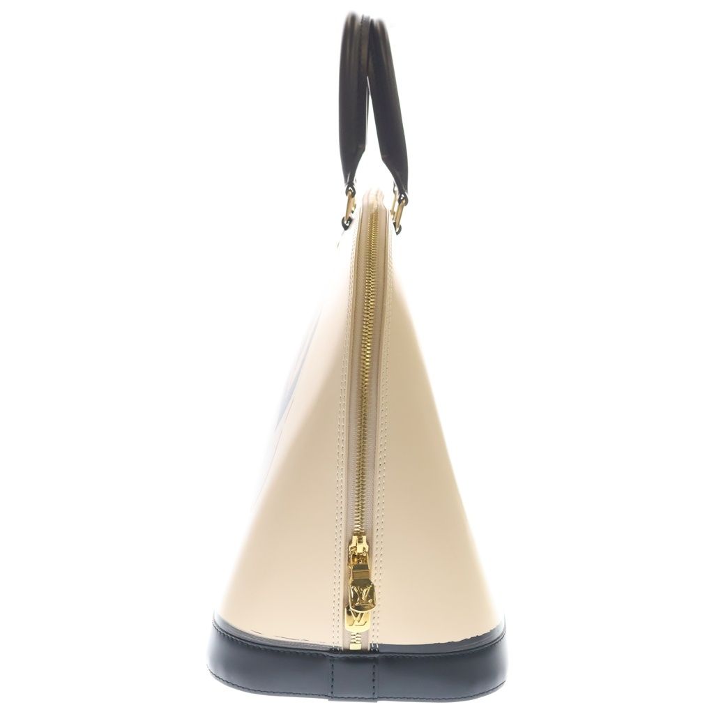 Louis Vuitton Alma GM Trompoille Handbag Light Pink Black Leather Gold — view 3