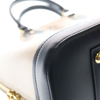 Louis Vuitton Alma GM Trompoille Handbag Light Pink Black Leather Gold — view 5