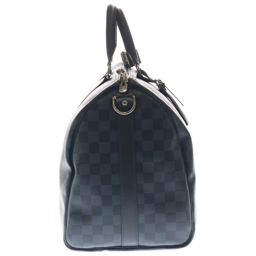 Louis Vuitton Damier Cobalt Keepall Bandouliere 2-Way Boston Bag Navy Leather — view 3
