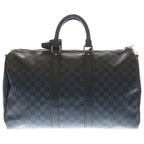 Louis Vuitton Damier Cobalt Keepall Bandouliere 2-Way Boston Bag Navy Leather — view 2