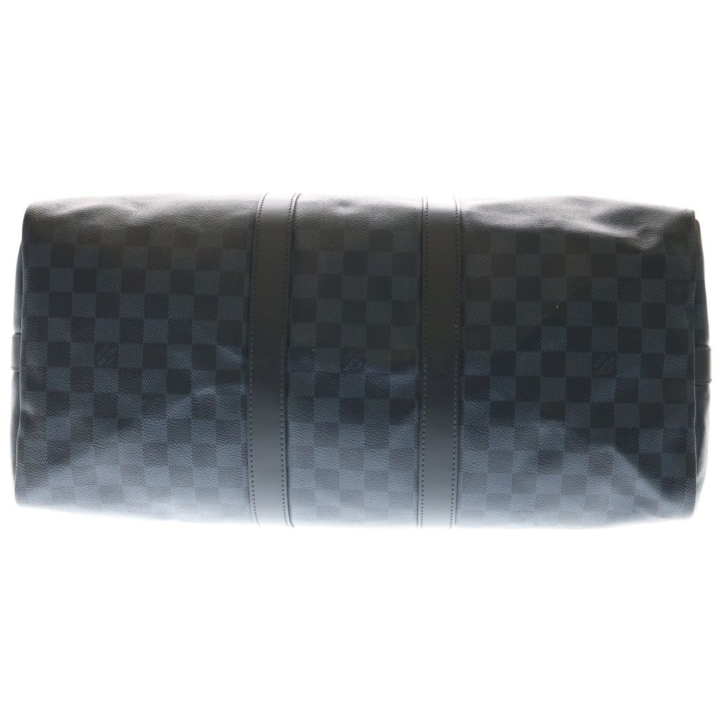 Louis Vuitton Damier Cobalt Keepall Bandouliere 2-Way Boston Bag Navy Leather — view 4