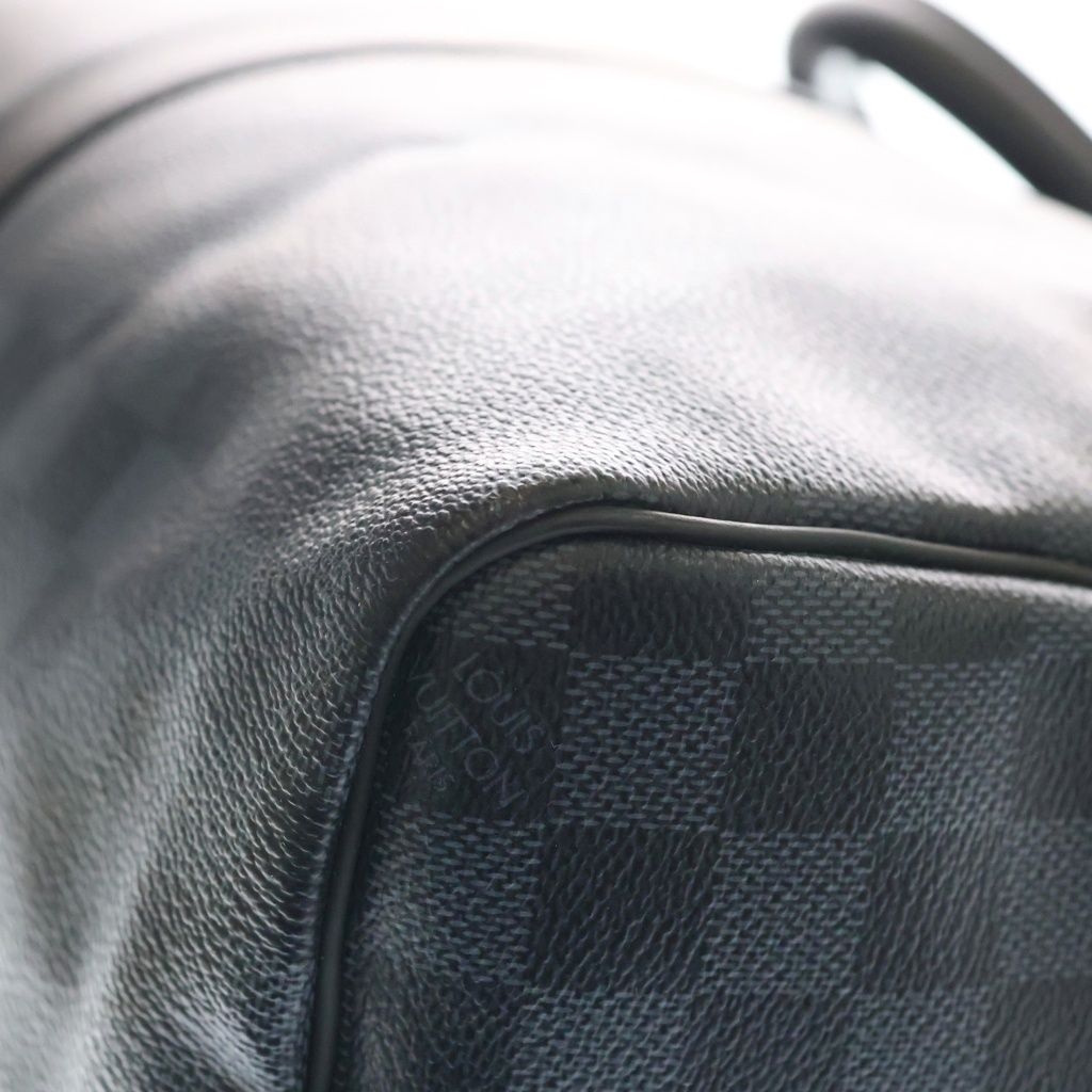 Louis Vuitton Damier Cobalt Keepall Bandouliere 2-Way Boston Bag Navy Leather — view 6